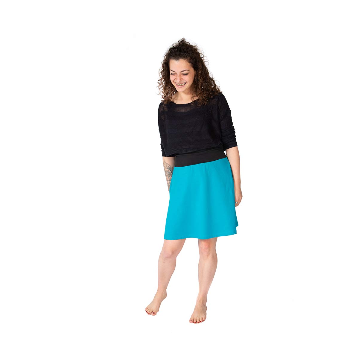 Rock Bio-Baumwolle rock l biobaumwolle tuerkis textil contact