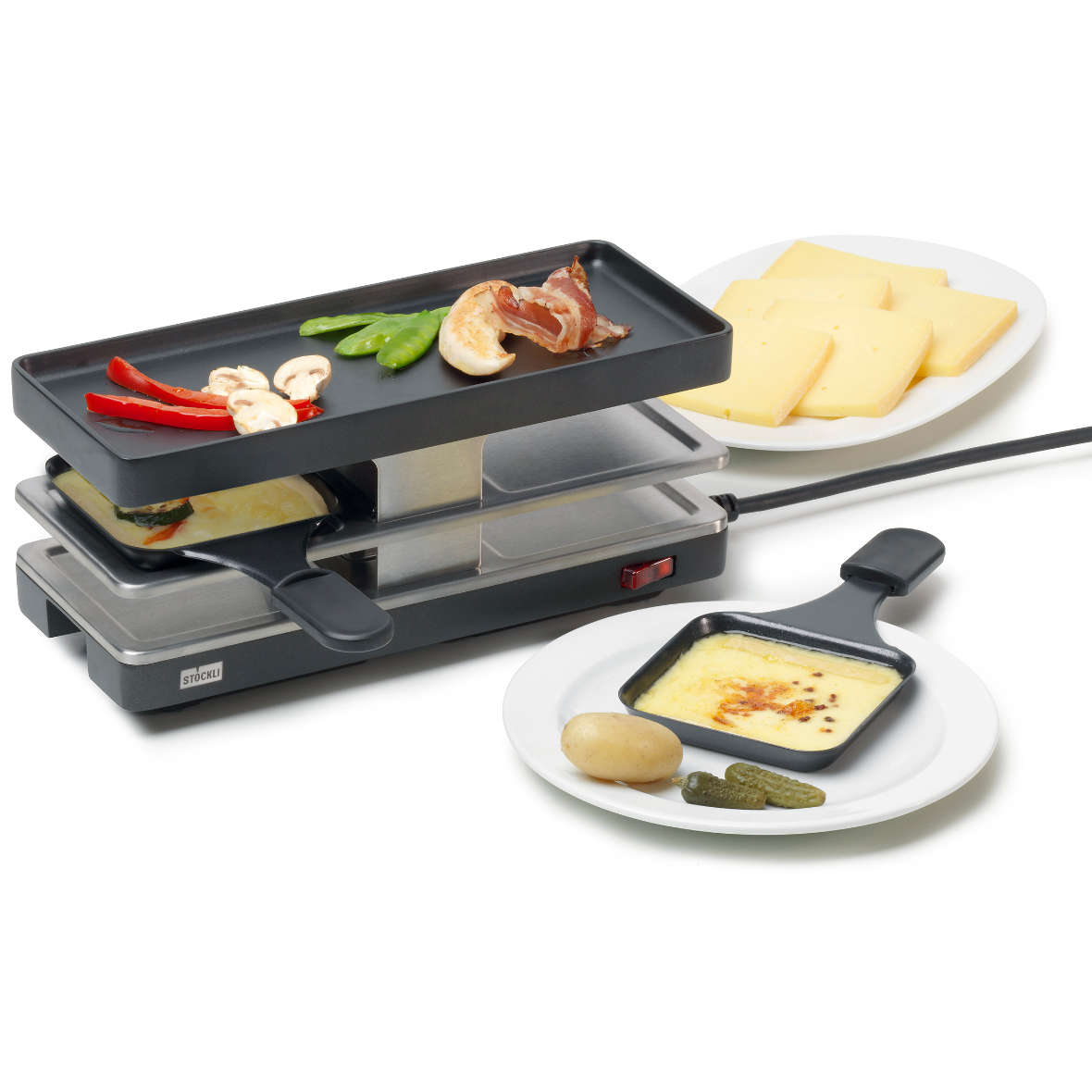 Twinboard Erweiterungsgerät raclette grillgeraet twinboard anthrazit mood stoeckli