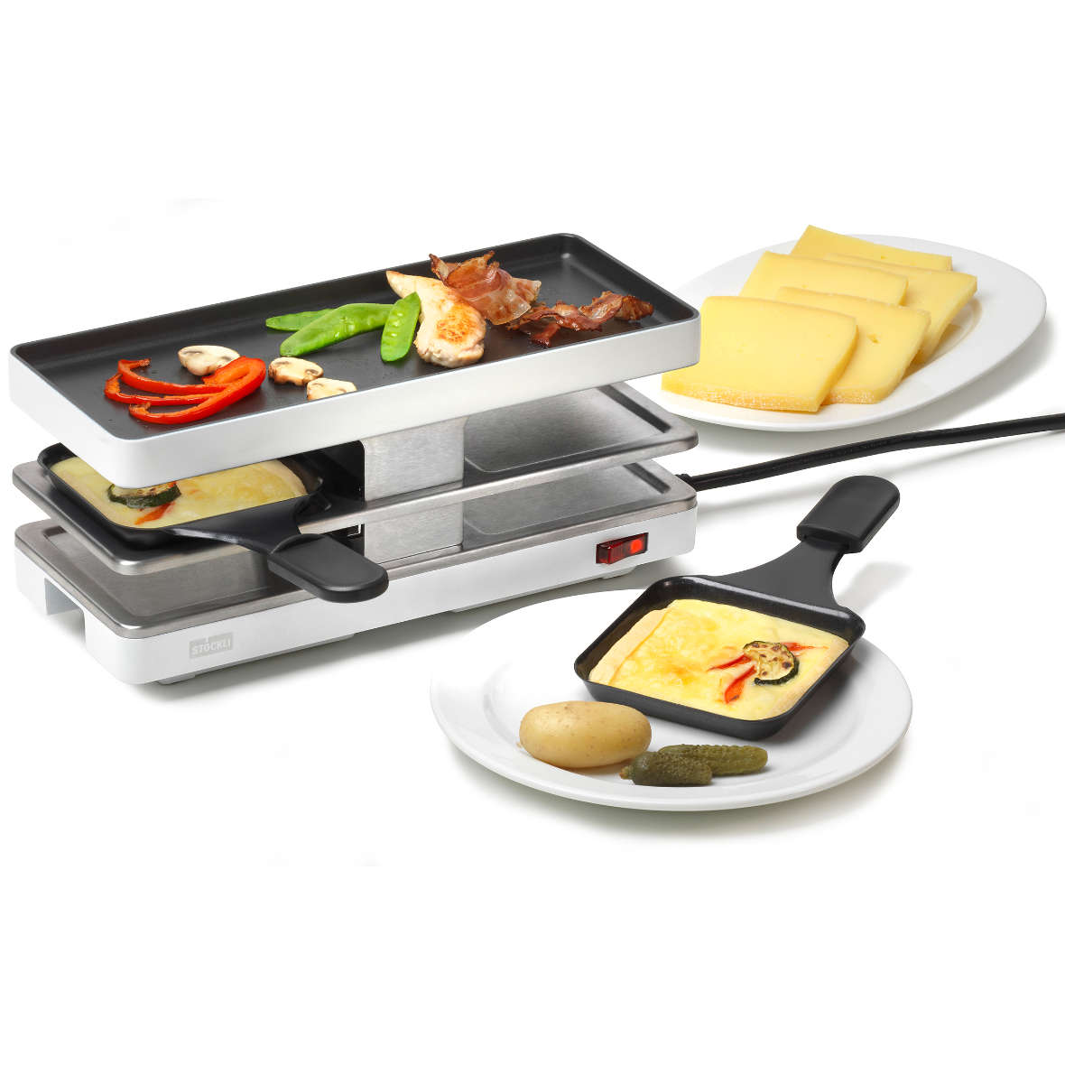 Twinboard Erweiterungsgerät raclette grillgeraet twinboard weiss mood stoeckli