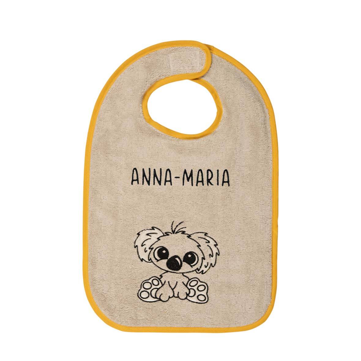 Babylätzchen personalisierbar babylatz frottier sand koala personalisiert braendi stiftung