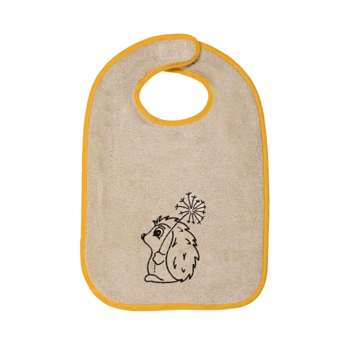 Babylätzchen mit Tiermotiv babylatz igel sand stiftung braendi