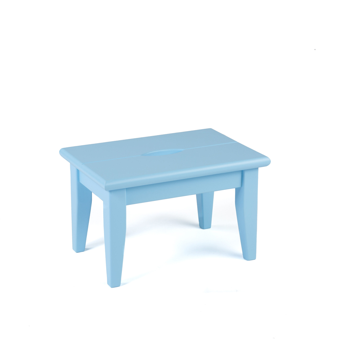Tritthocker aus Fichtenholz tritthocker hellblau contact