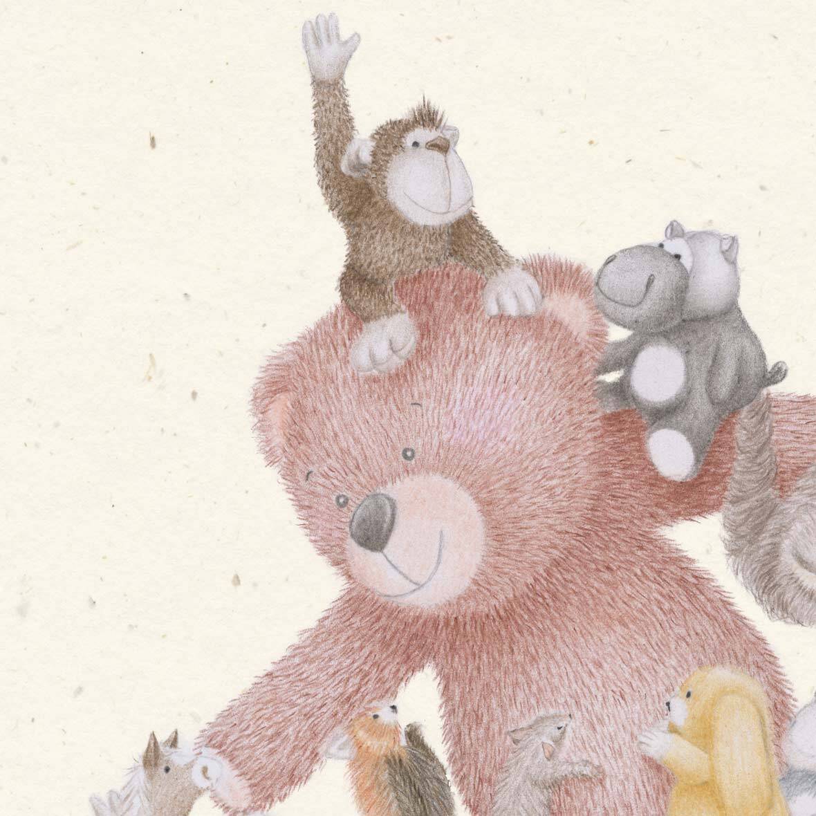 Poster „Willkommen Teddy“ teddy willkommen poster detail janine pfister