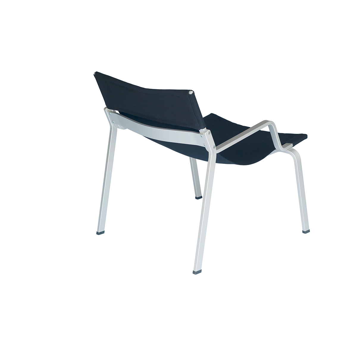 Sessel Ensō sessel enso aluminium farblos bezug schwarz mood lehni
