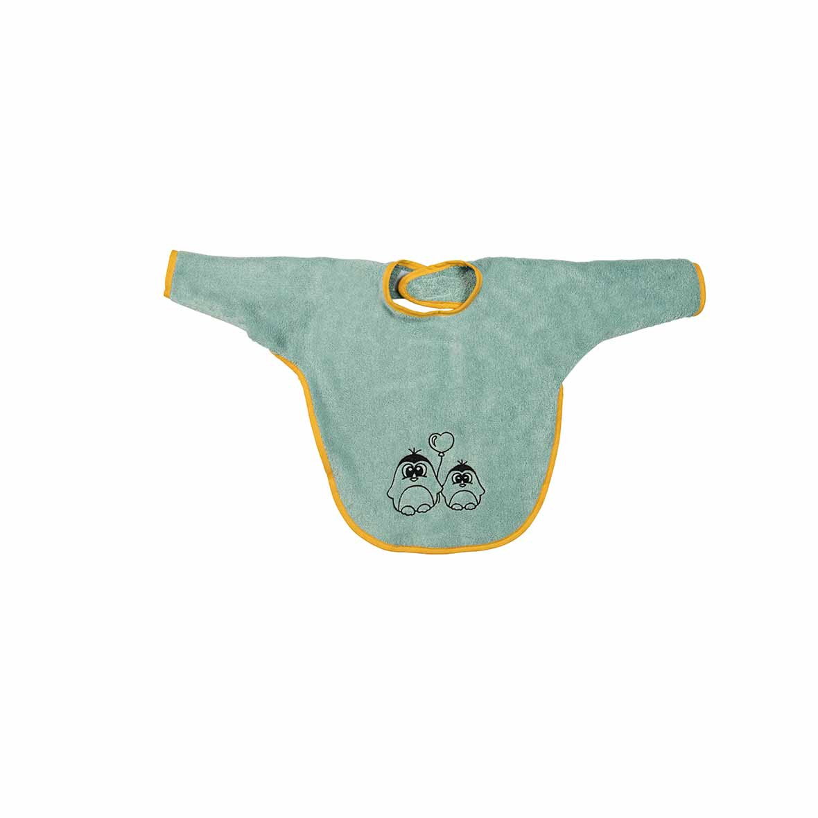 Babylätzchen mit Ärmel baby latz aermel pinguin stiftung braendi
