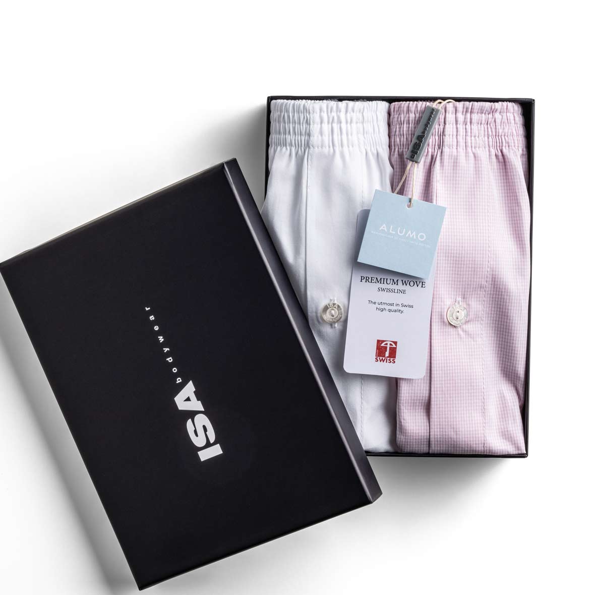Boxershorts 2er Pack – Swissline boxershorts weiss hellrosa isa bodywear