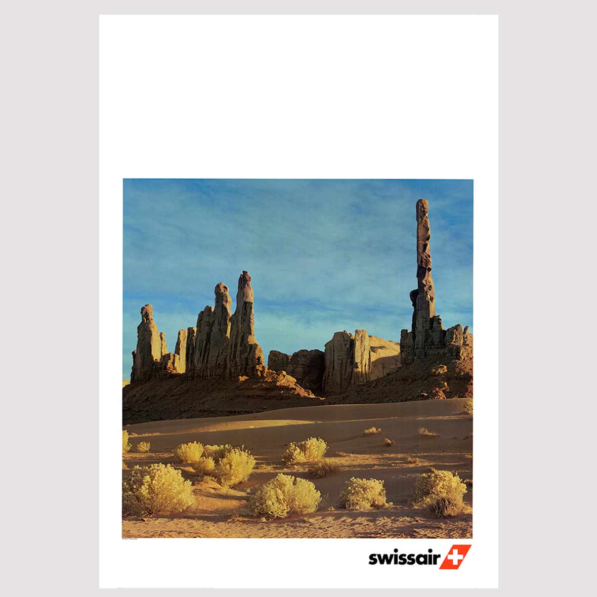 Original Airline – Plakate Swissair Monolithen Wüste plakat swissair monolithen wolfensberger