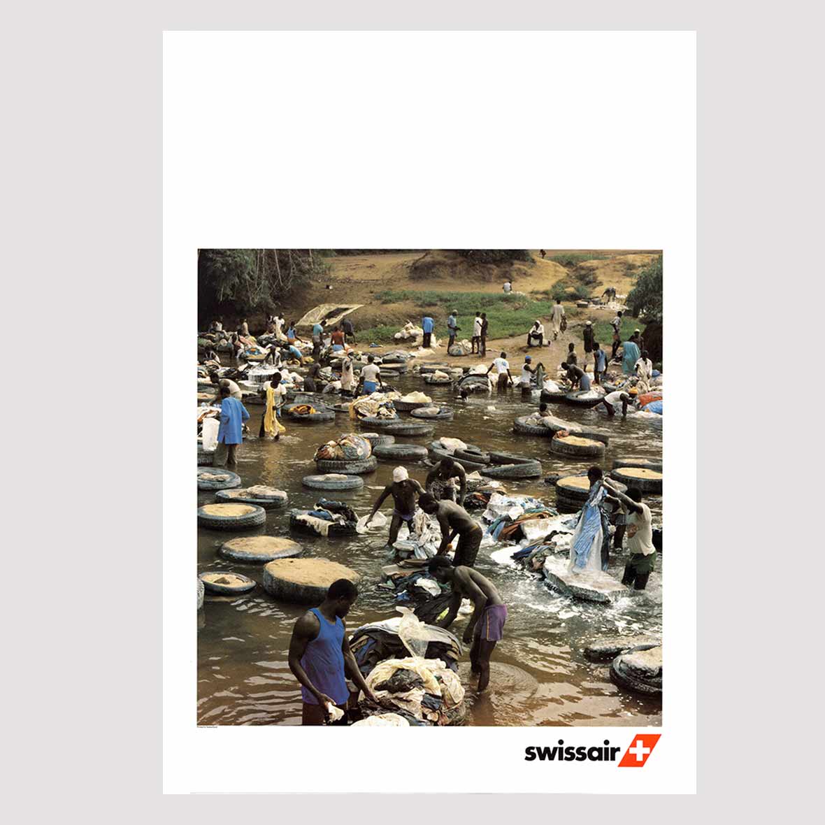 Original Airline – Plakate Fluss Wäsche plakat swissair fluss waesche wolfensberger