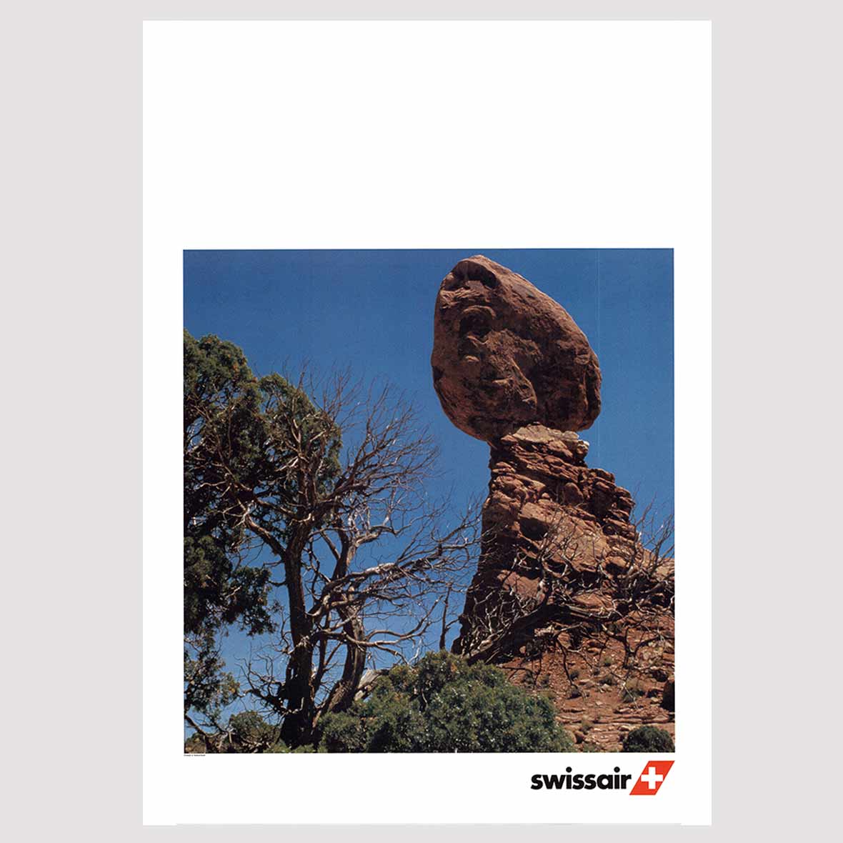 Original Airline – Plakate Stein in Wüste plakat swissair stein in wueste wolfensberger