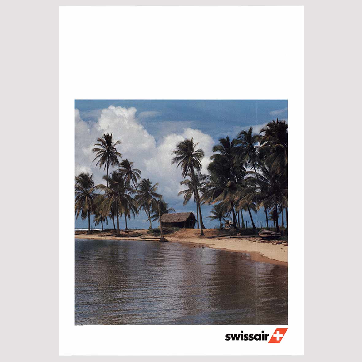 Original Airline – Plakate Palmen Strohütte plakat swissair 1982 palme strohhütte