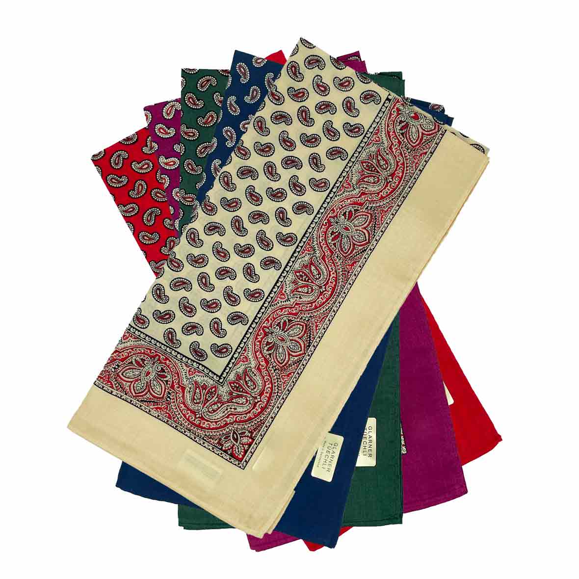 Glarner Tüechli Satin – 70 x 70 cm glarner tuechli satin farbig paisley