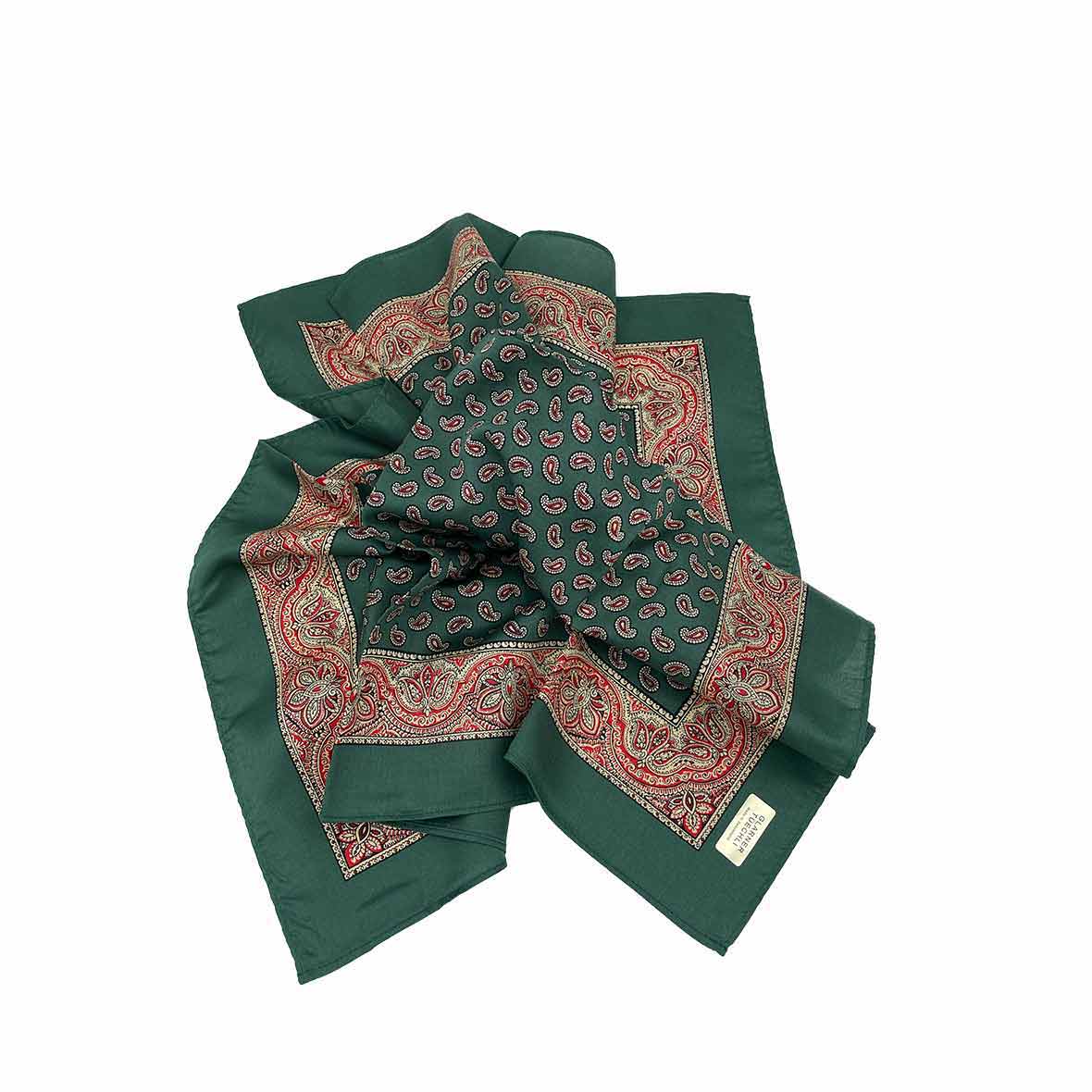 Glarner Tüechli Satin – 70 x 70 cm glarner tuechli satin gruen paisley