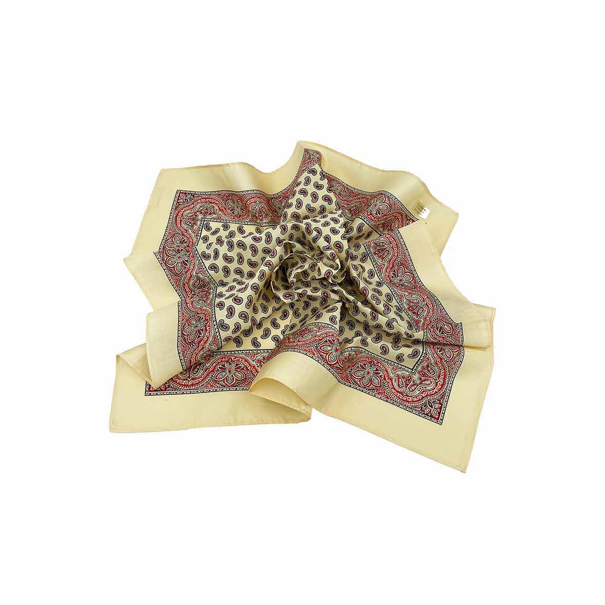 Glarner Tüechli Satin – 70 x 70 cm glarner tuechli satin beige paisley