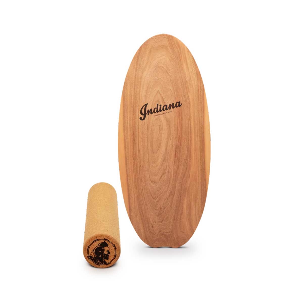 Set – Indiana Balanceboard Nussbaumholz balanceboard nussbaum mit korkrolle