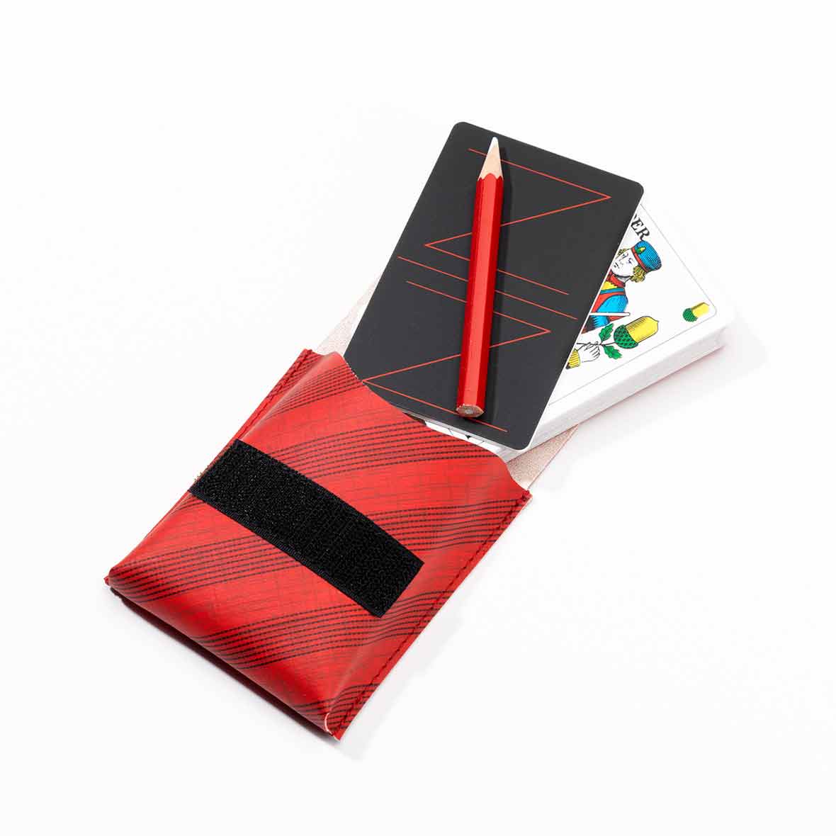 Jass-Etui „SBB“ – Upcycling jass etui sbb rot deutsch bestswiss