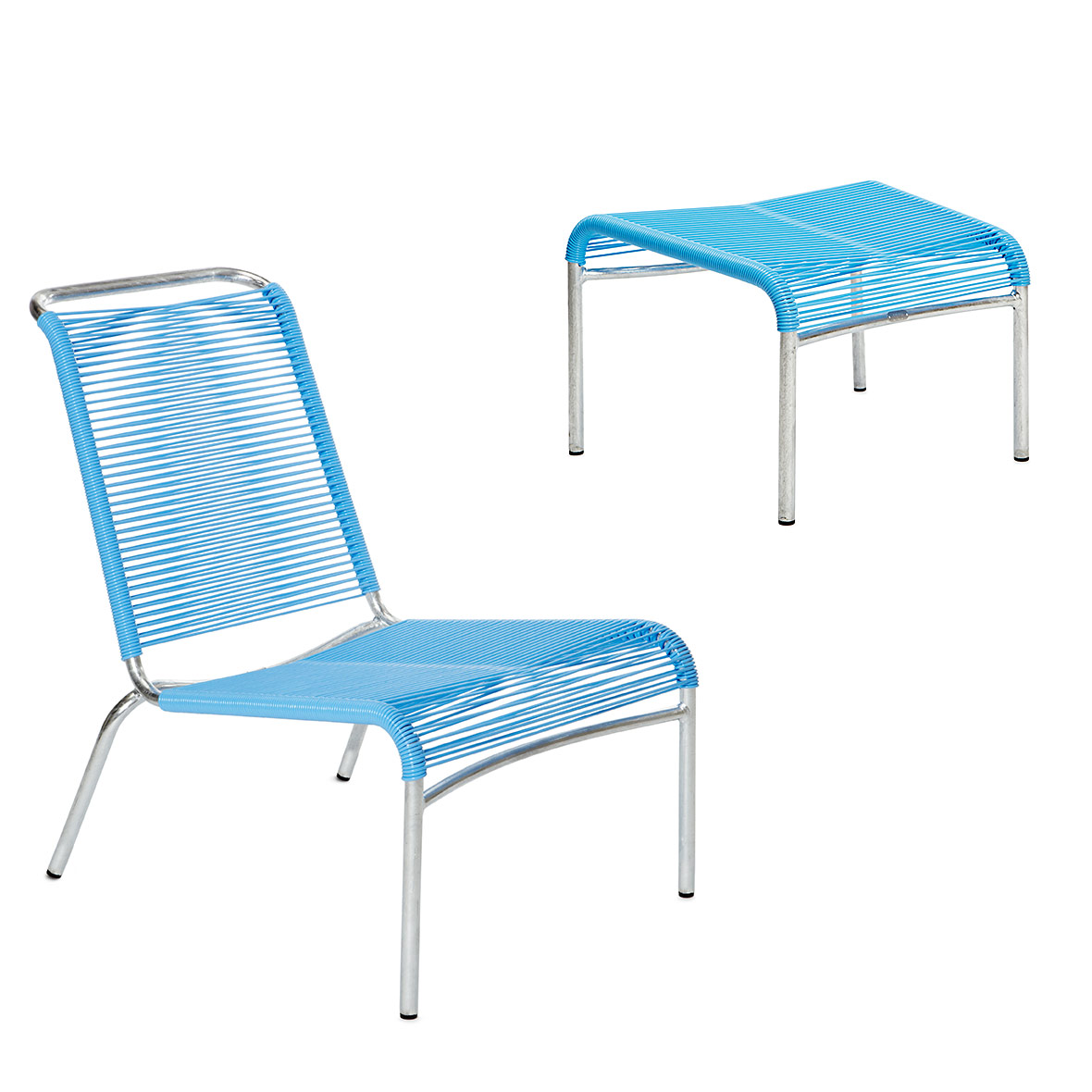 Altorfer Lounge-Set mit Fusshocker altorfer lounge set blau embru