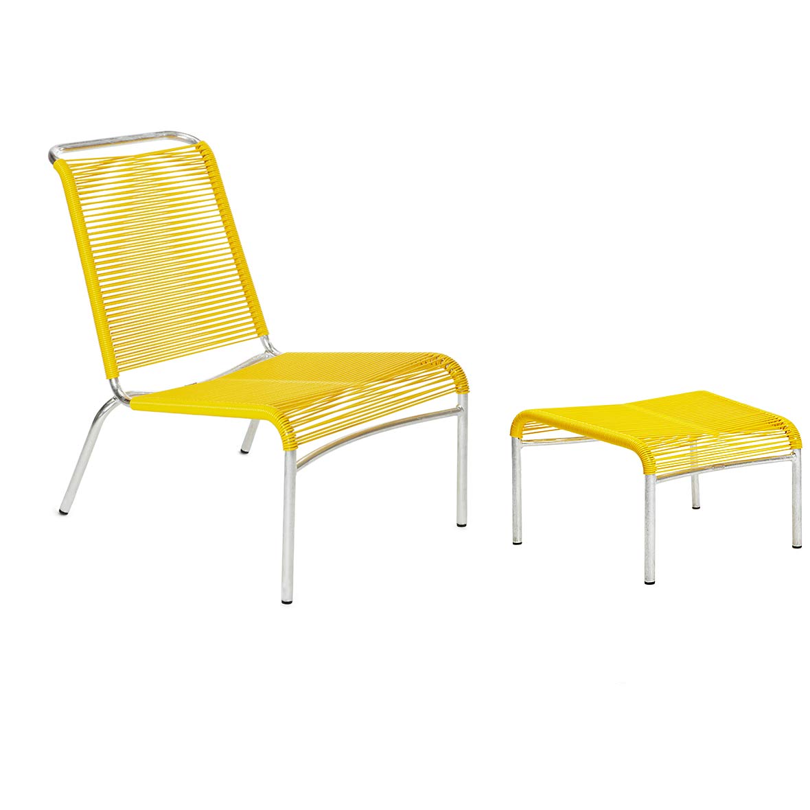 Altorfer Lounge-Set mit Fusshocker altorfer lounge set verkehrsgelb embru