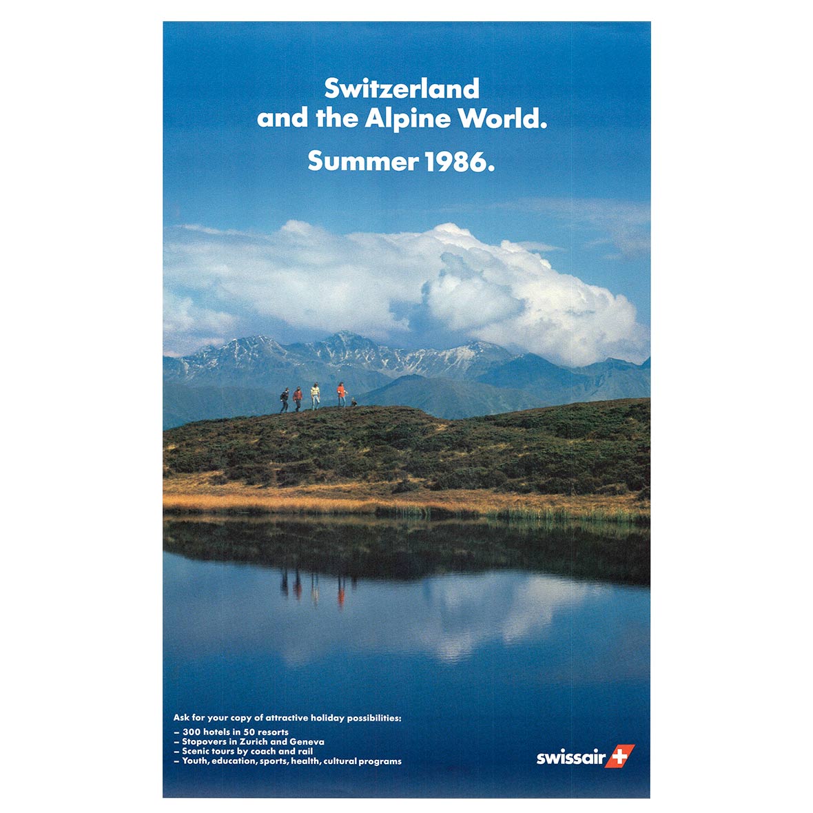 Original Airline – Plakate – 1986 Alpine World swissair plakat 1986 wolfensberger