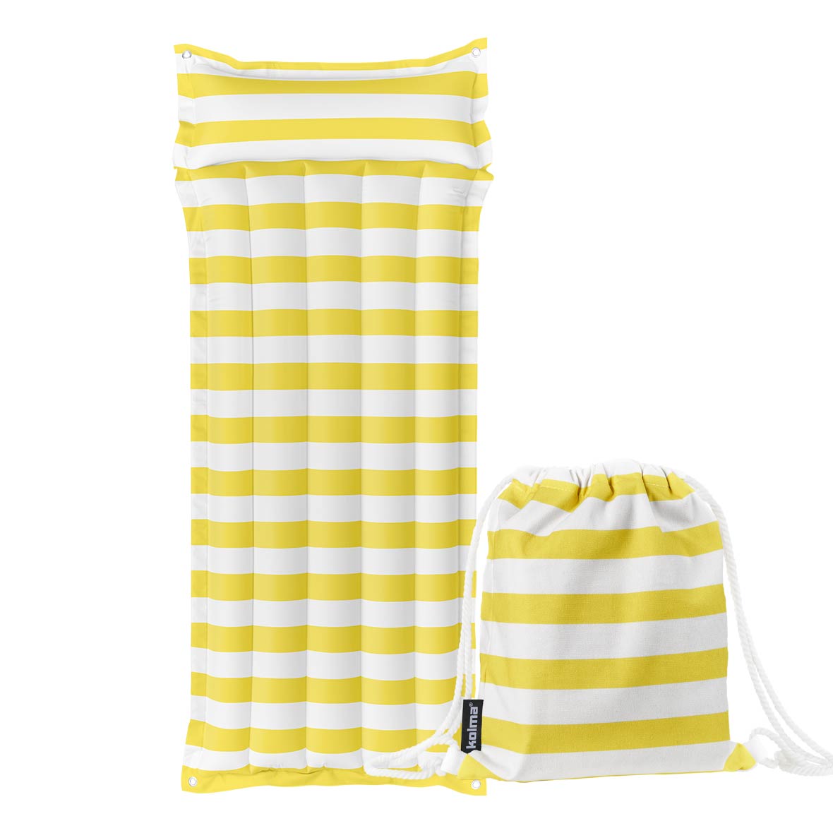 Luftmatratze Stripy luftmatratze bag streifen lemon kolma style