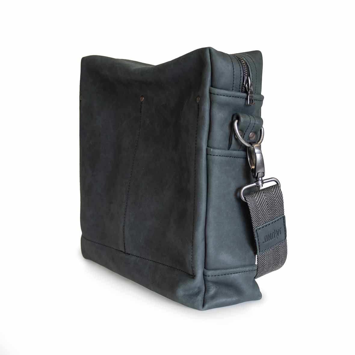Ledertasche – Schwarz im Swag-Design ledertasche schwarz seite jaund