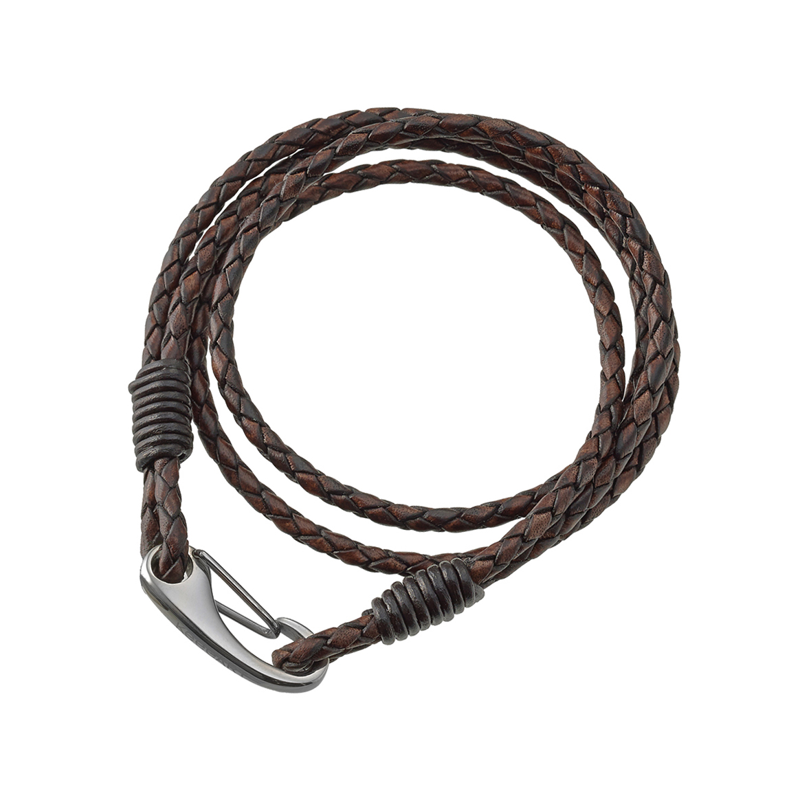 Geflochtenes Lederarmband – Double lederarmband double braun keeeart