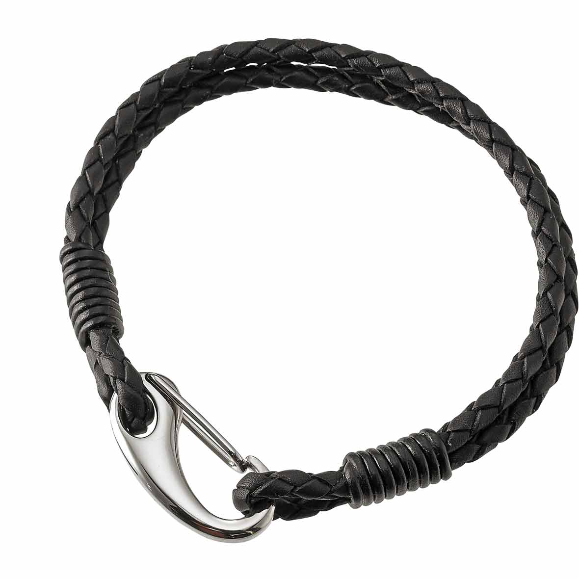Geflochtenes Lederarmband – Single lederarmband single schwarz keeeart