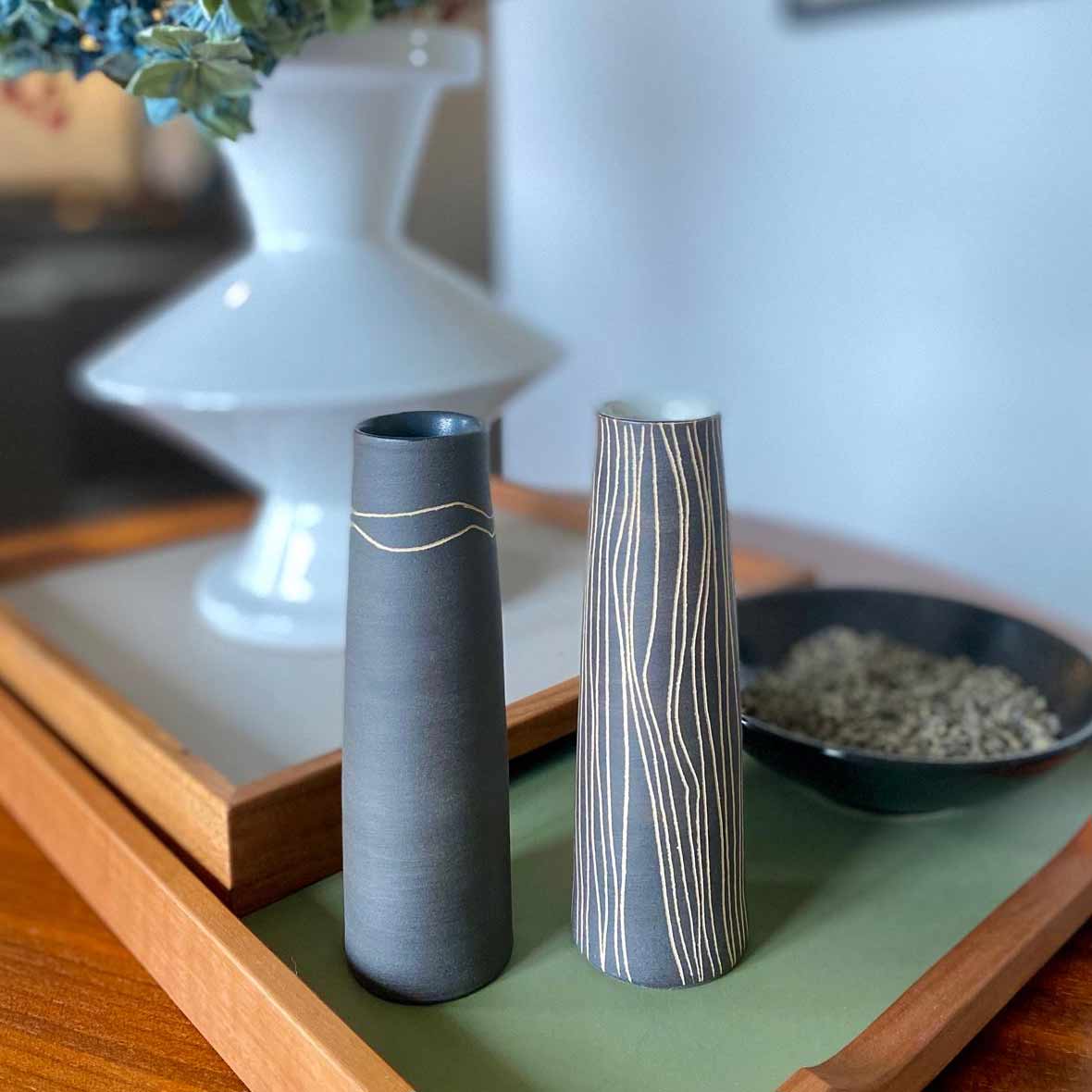 Vase Findlinge – Rillen vase findlinge keramik furrrer