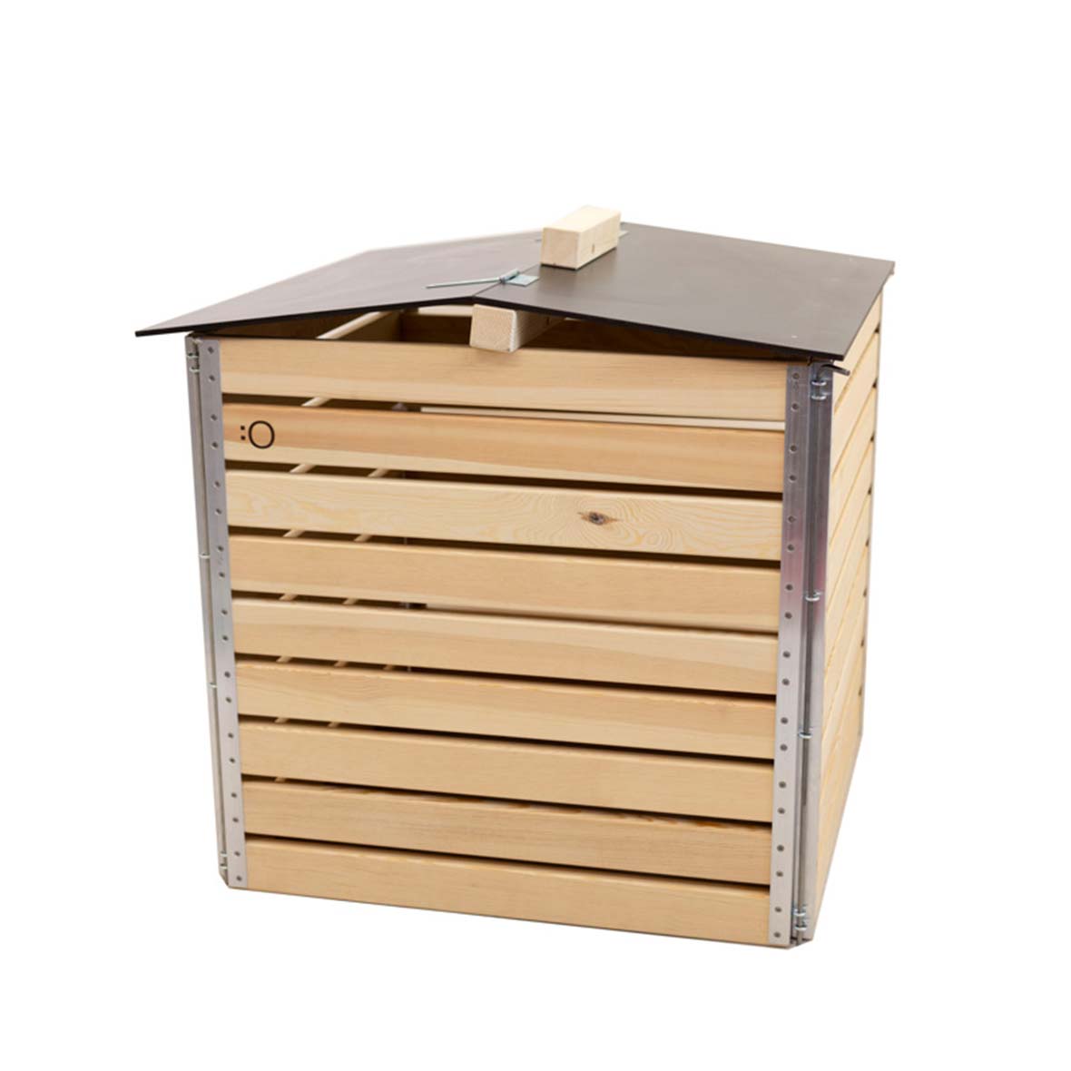 Gartenkompost aus Holz Gross – Einkammer-Systen kompost gross mit deckel oekojob