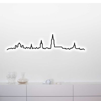 Skyline-Wandleuchte Bern Schwarz