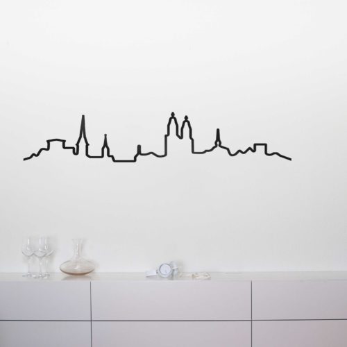 Skyline-Wandleuchte Zürich Schwarz