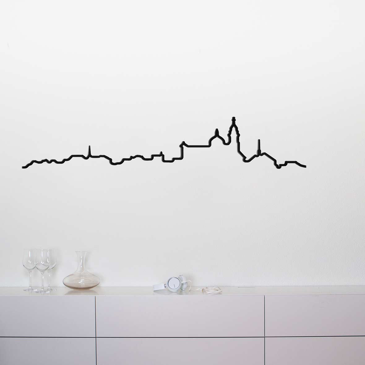 Skyline-Wandleuchte Solothurn Schwarz skyline solothurn schwarz unbeleuchtet design