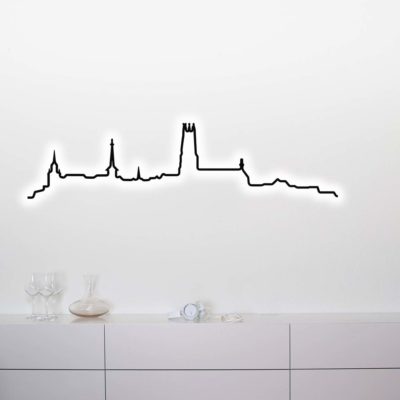 Skyline-Wandleuchte Freiburg Schwarz