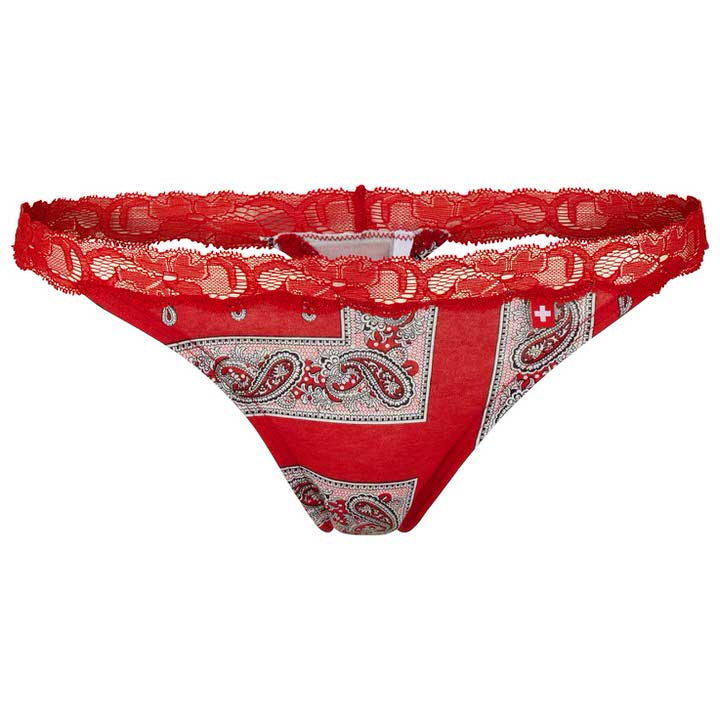 Damen-Tanga – Paisley-Motiv tanga luzia paisley rot isa bodywear
