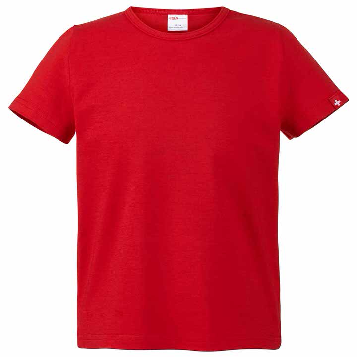 Kindershirt in rot mit Paisley-Muster kindershirt rot isa bodywear