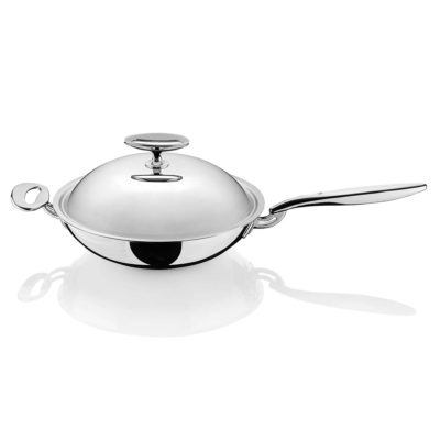 Wok 30 cm – mit Stielgriff und Deckel