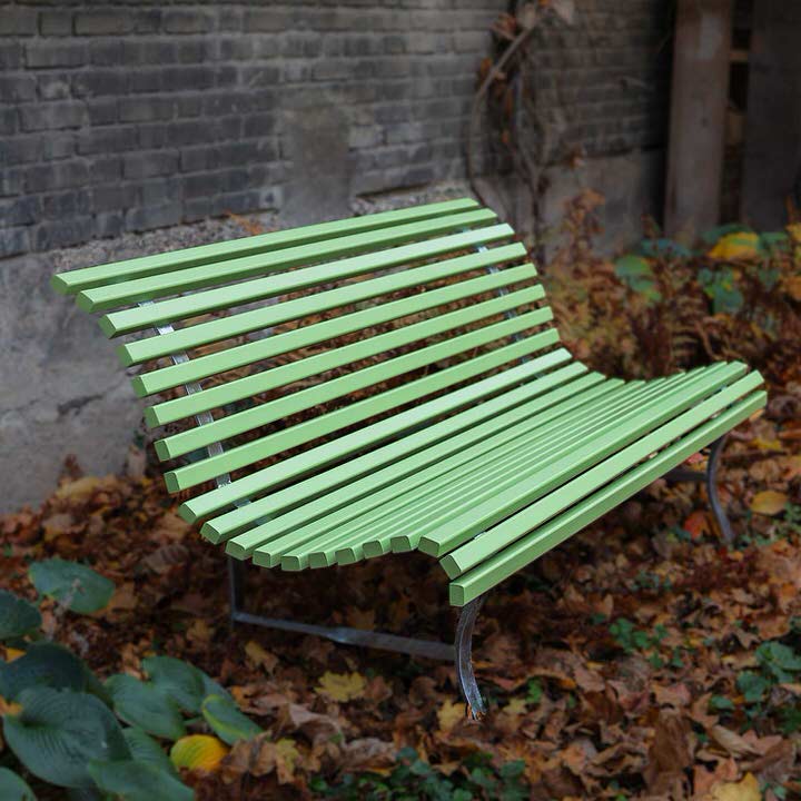 Gartensitzbank Farn gartenbank hellgruen oekojob