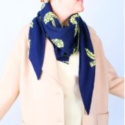 kaschmirschal blau gelb paisley le foulard