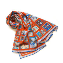 seidenfoulard bon voyage rot seidenmann