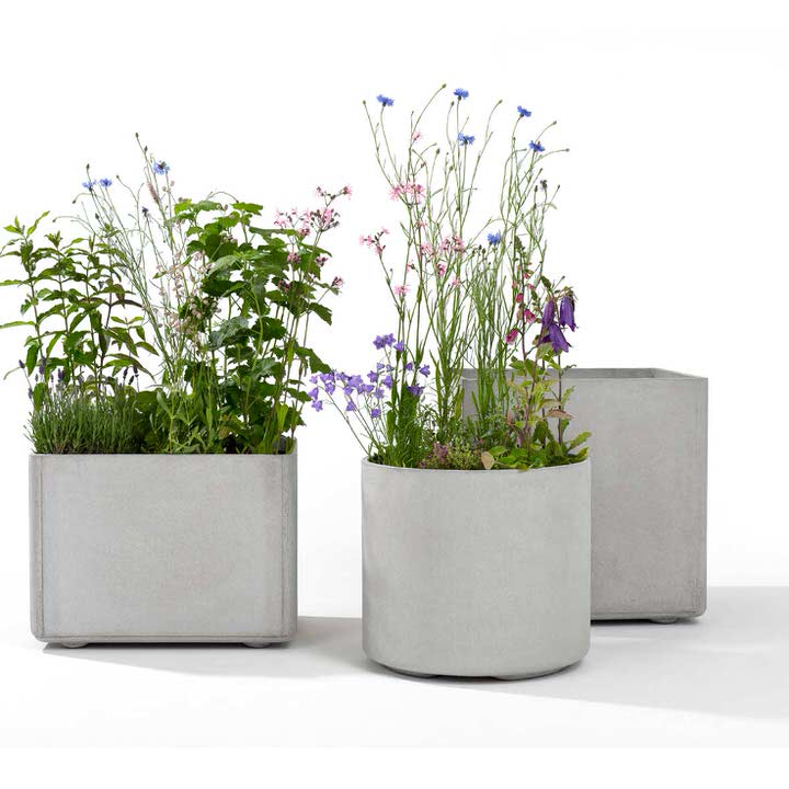 Swisspearl Delta 60 Blumentopf rund blumentoeopfe delata kollektion