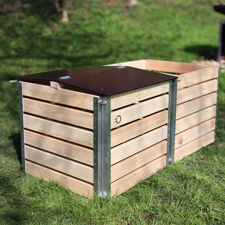 Gartenkompost Holz – Klein Zweikammer-System kompost zweikammersystem mood oeko