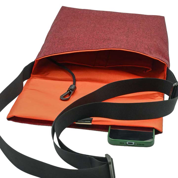 lerski tasche hoengg stoff rot orange