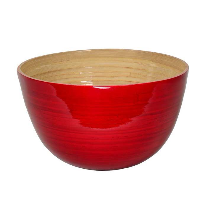 Bambus-Schüssel 30 x 18 cm bambusschuessel rot merlo partner